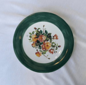 Rose Garden Plate by Mervyn Gers - Yellow